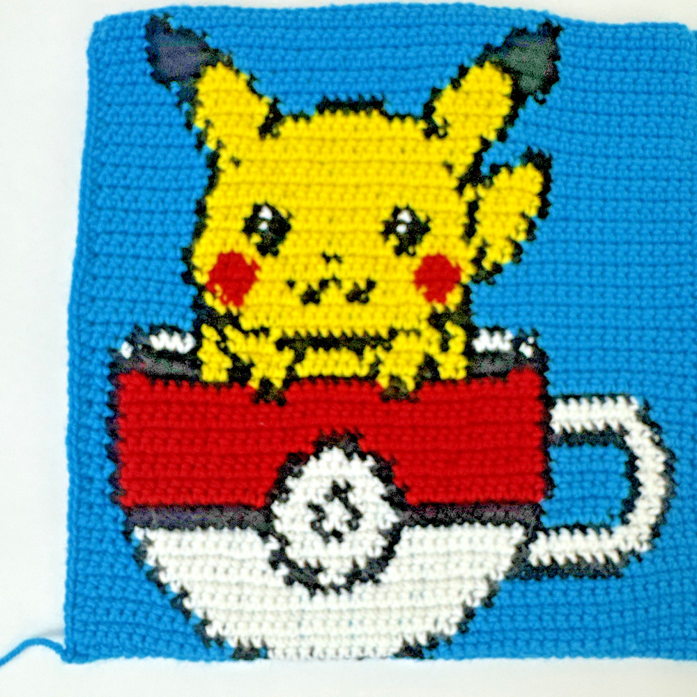 Pikachu crochet bag laptop cover pouch NO HANDLE - Picture 4 of 8